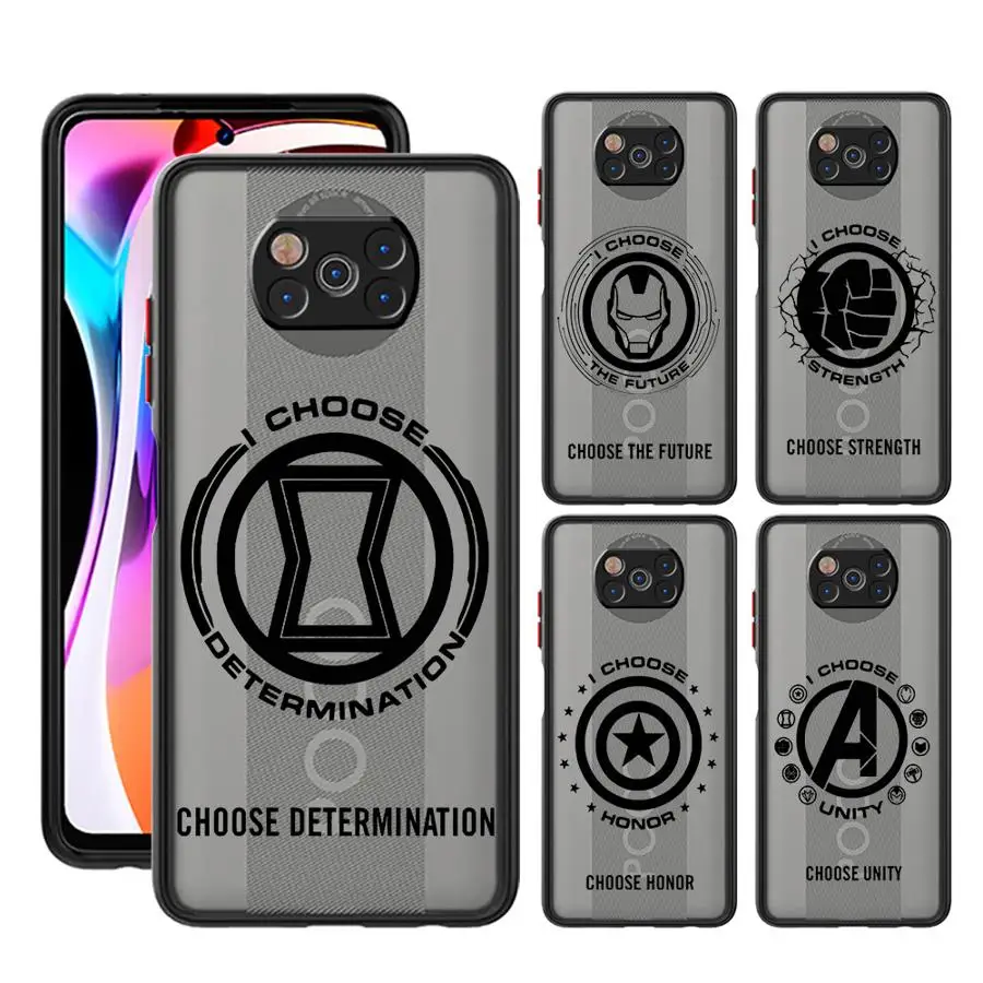 Чехол для телефона Xiaomi Redmi 12C 10A 12 13C 10 10C A1+ A2 Plus 9 9A 9C 9T K40 Pro Marvel Iron Hero Logo Soft Cover Capa