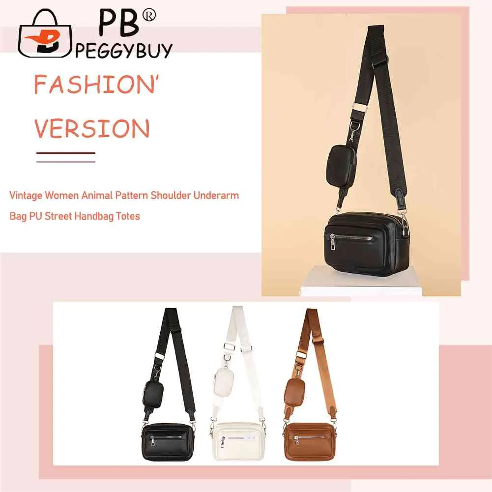 

Женская сумка-мессенджер, модная кожаная сумка через плечо, мягкая квадратная сумка на молнии с маленьким кошельком, повседневная женская с...