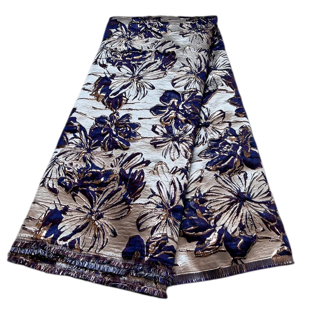 

LJ Brocade Laces High Quality Africa Telas Wedding Party Dresses Sewing Fabrics 2022 Soft Darmask Organza Lace Fabric 5 Yards