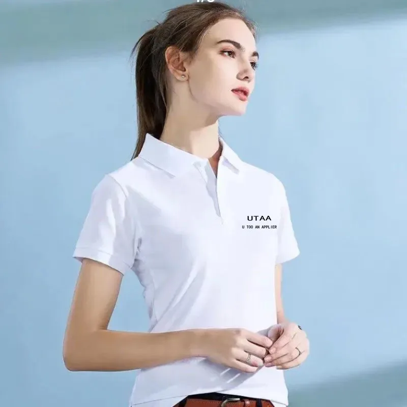 23 summer new breathable golf UTAA brand Polo shirt ladies casual short-sleeved summer ladies Polo shirt sports T-shirt.