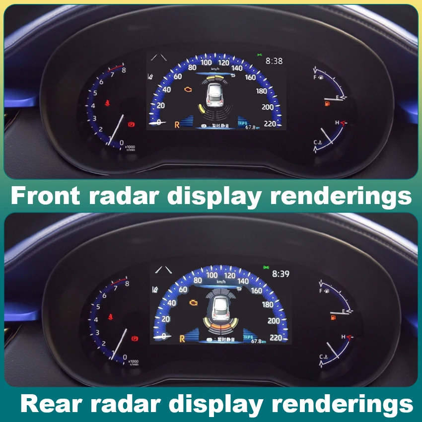 Автомобильный передний и задний резервный радар экран дисплея датчик парковки