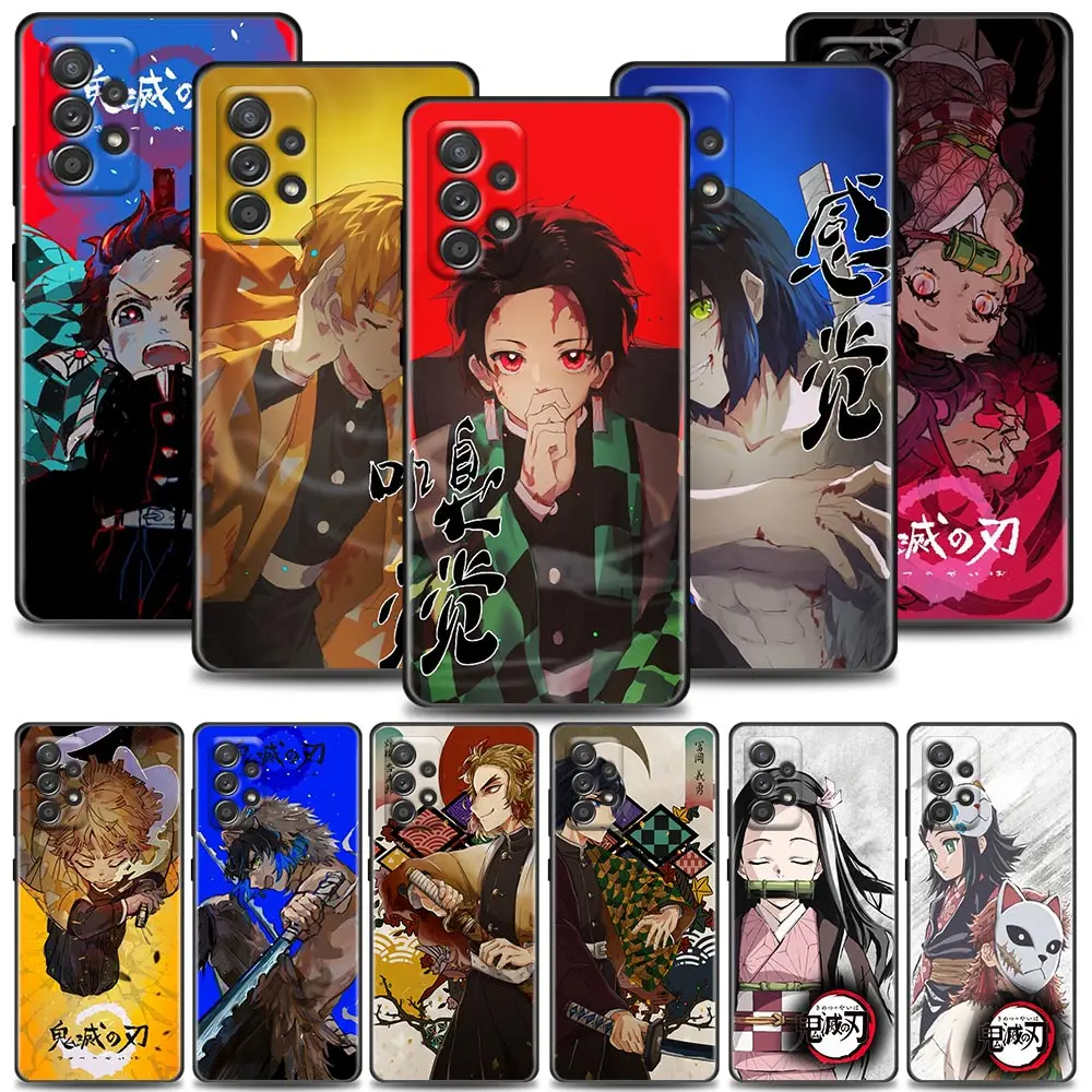 

Demon Slayer Anime animation Phone Case for Samsung A31 A32 A41 A42 A51 4G 5G A01 A02 A03s A11 A12 A13 A21s A22 Soft Cover Funda