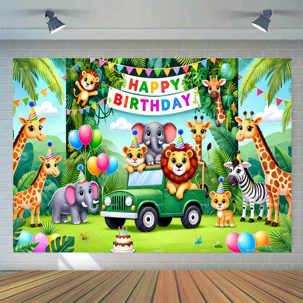 Зеленый лес животное карнавальная тематическая вечеринка детские украшения на