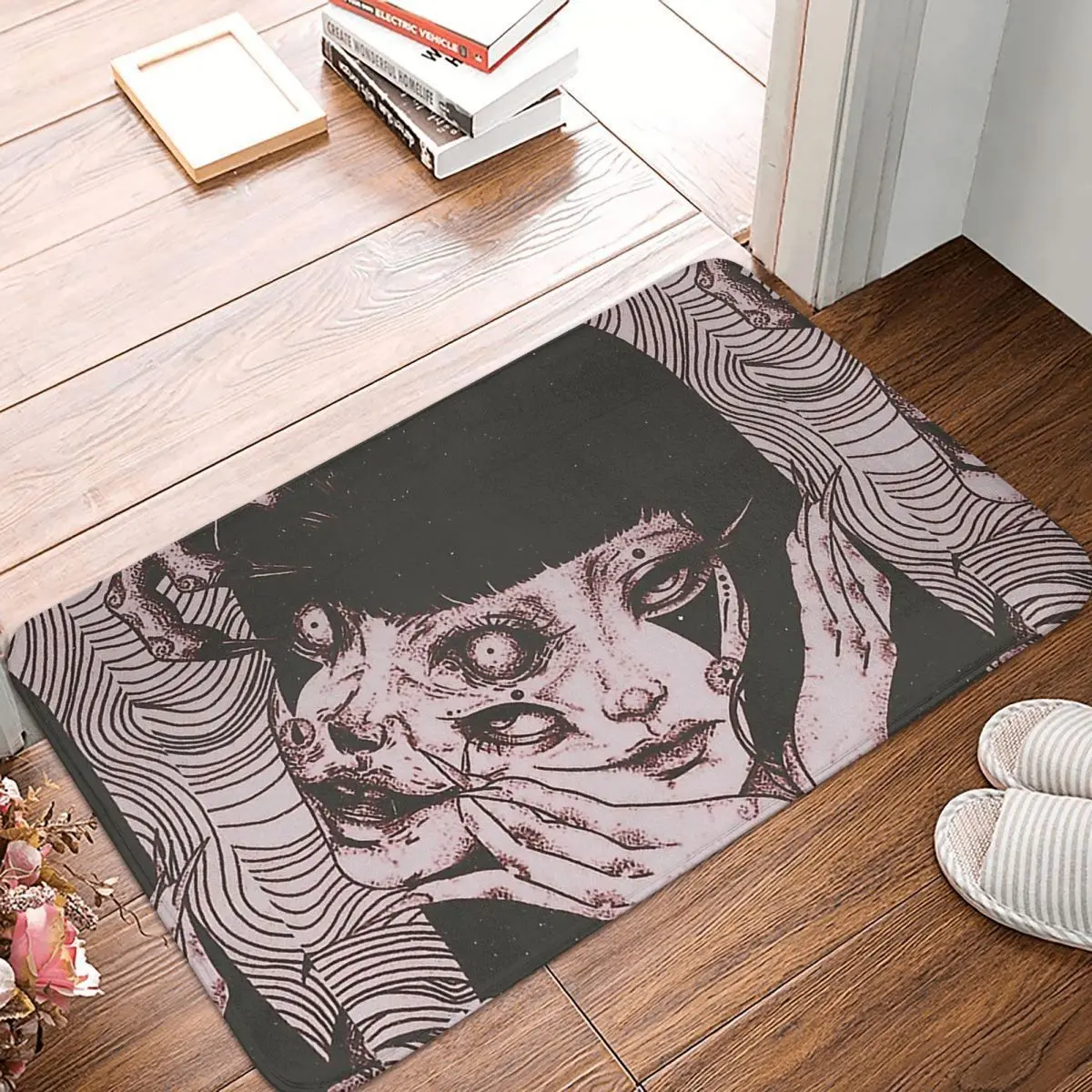 

Junji Ito Tomie Kawakami Bathroom Mat Design Doormat Living Room Carpet Balcony Rug Home Decoration