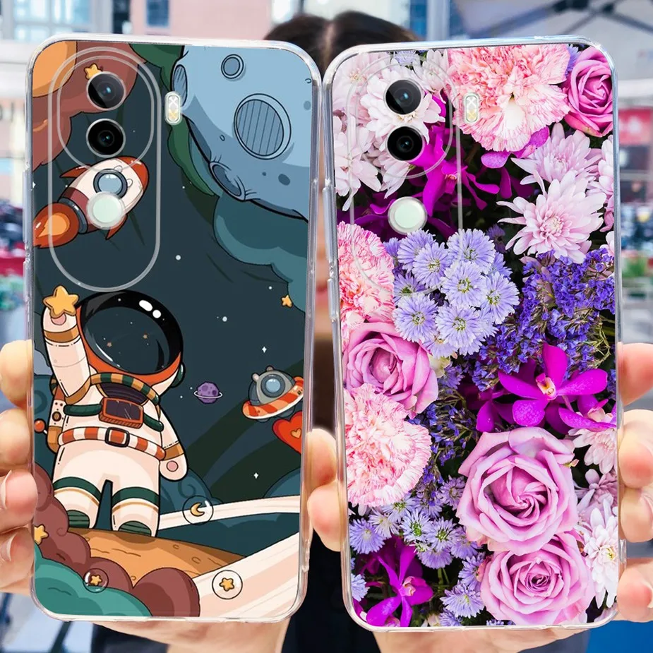 For Vivo V40e Case V40 Pro New Luxury Painted Cover Clear Silicone Phone Lite V 40e VivoV40 Soft Bags