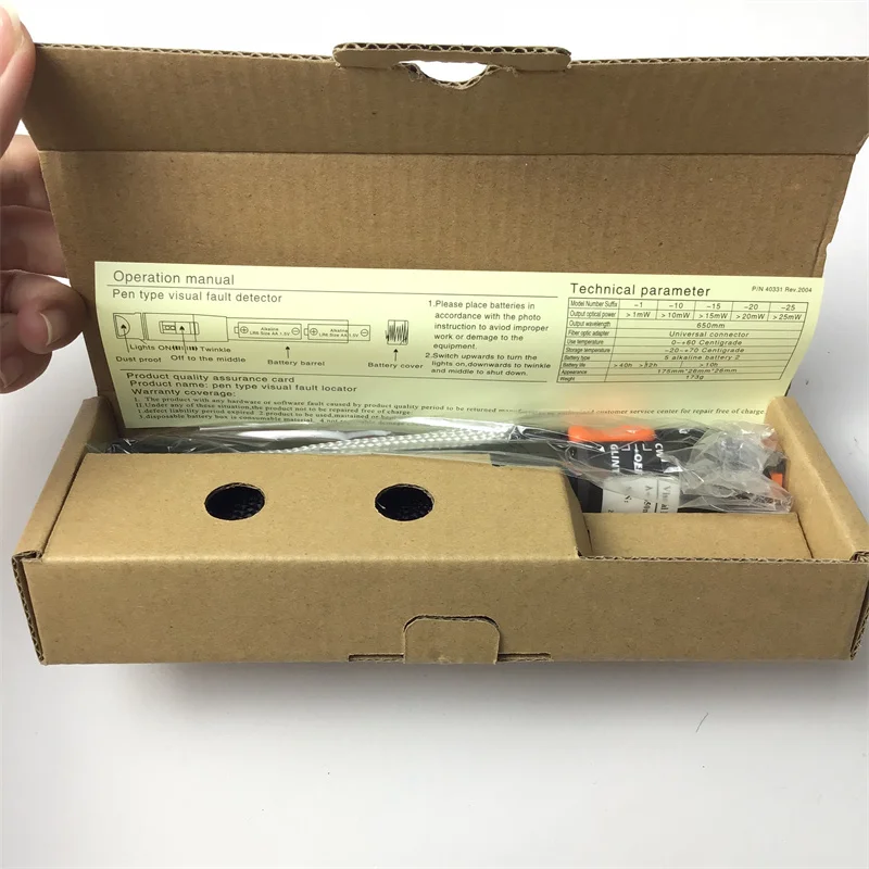 10 Mw  Visual Fault Locator 10 Km Fiber Optic Cable Tester Pen VFL Detection Light Mini Red Light Pen