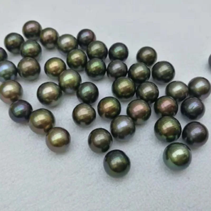 Круглые черные жемчужины с полуотверстиями 9 5-10 5 мм 10 шт. | Украшения и аксессуары