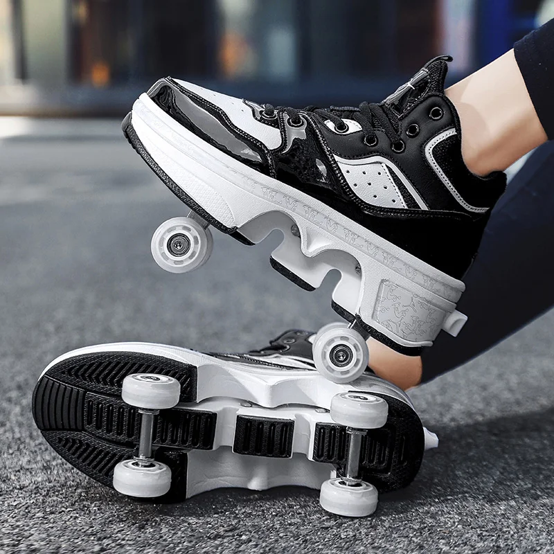 

NEW children's sports roller skates, deformed roller skates, autumn and winter student training competition, 4 rounds of explosi