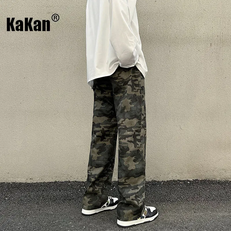 Kakan - European and American Style High Street Camouflage Jeans for Men, Spring Trendy and Handsome Casual Jeans K48-233