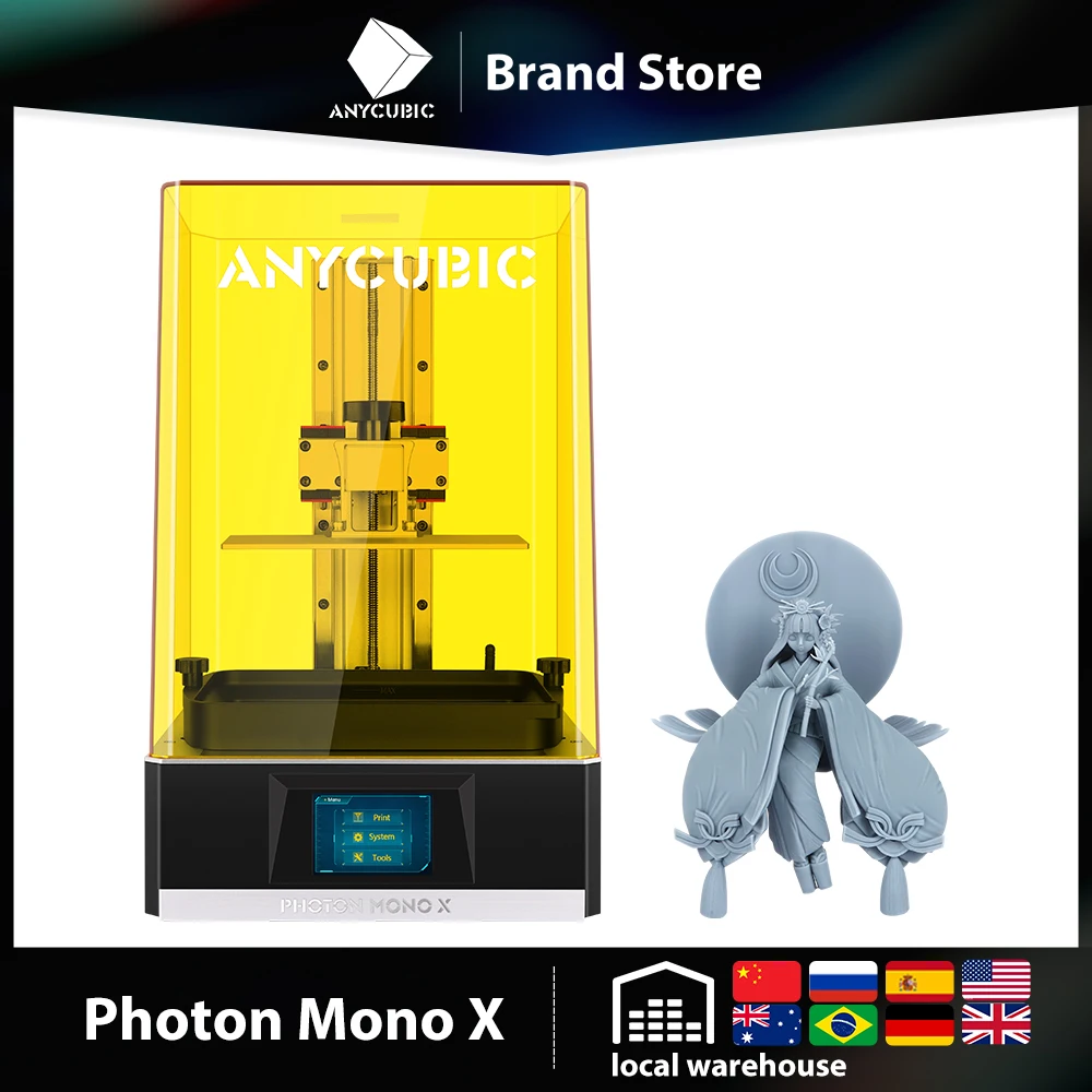 

2022 ANYCUBIC Photon Mono X 3D Printer 8.9 inch 4K Monochrome LCD UV Resin Printers 3D Printing High Speed APP Control SLA