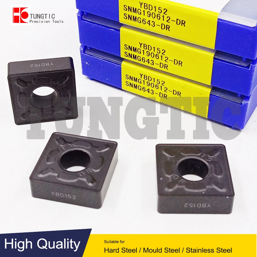 

SNMG190612-DR YBD152 Milling Cutter CNC Carbide Insert Lathe Cutting Tool Machining Metal Turning Tools SNMG 190612 DR