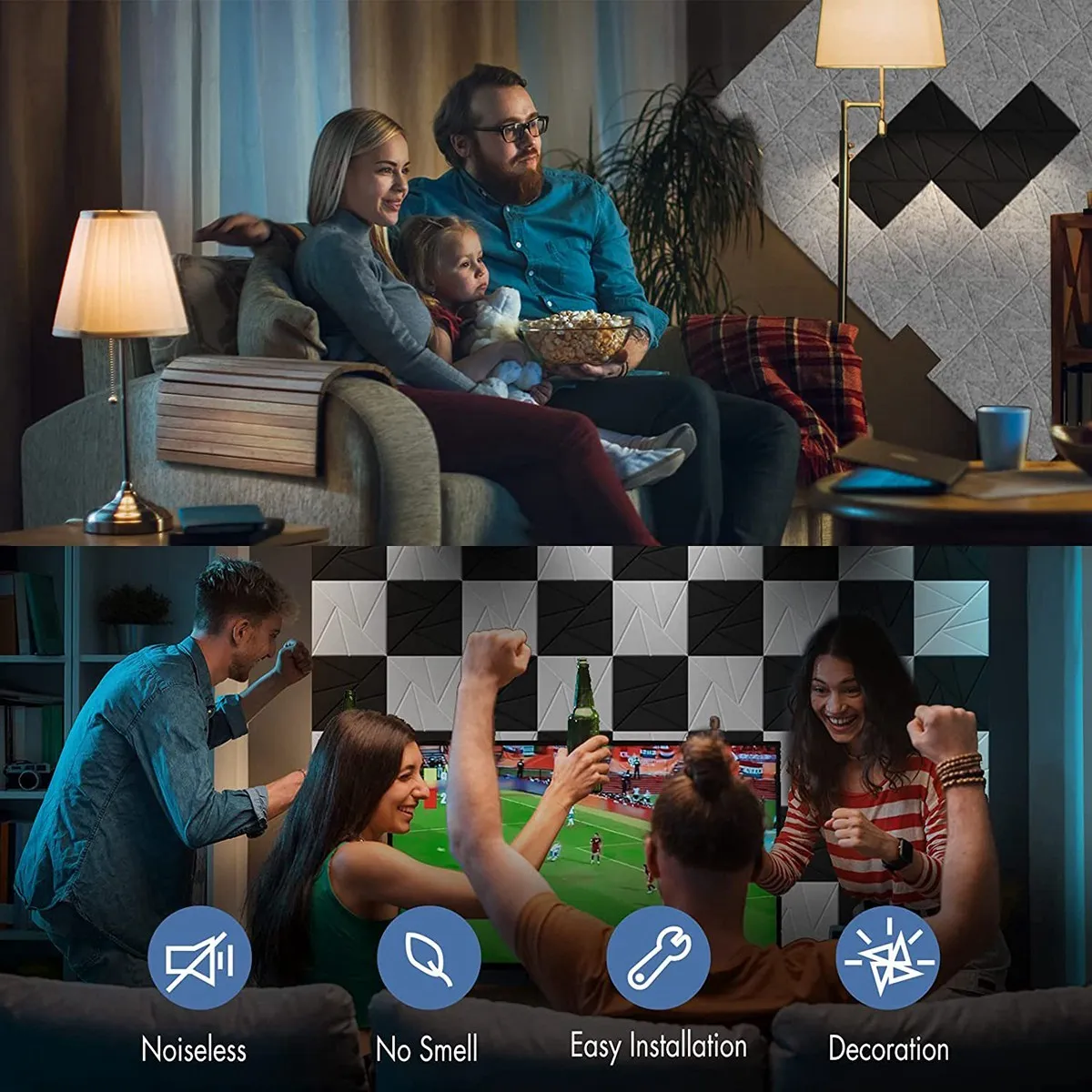 12 шт./упаковка самоклеящиеся акустические панели 12x12x0 4 дюймов