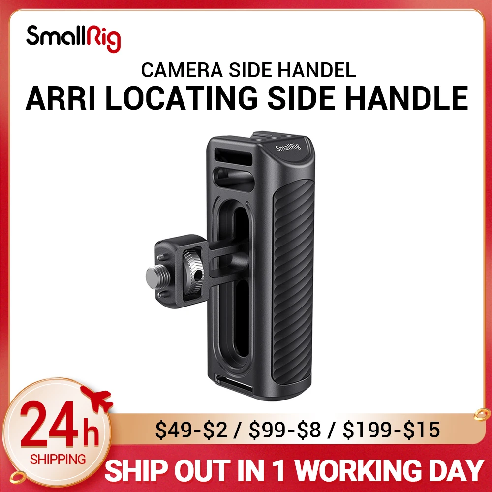 

SmallRig Camera Hand Grip Aluminum Arri Locating Side Handle for Sony , for Nikon Camera Cage W/ Cold Shoe Mount for DIY 2426
