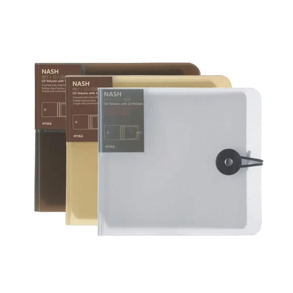 

DVD Discs Storage Bag Package with Buckle Closure Store 12 pcs CD Bags Cases