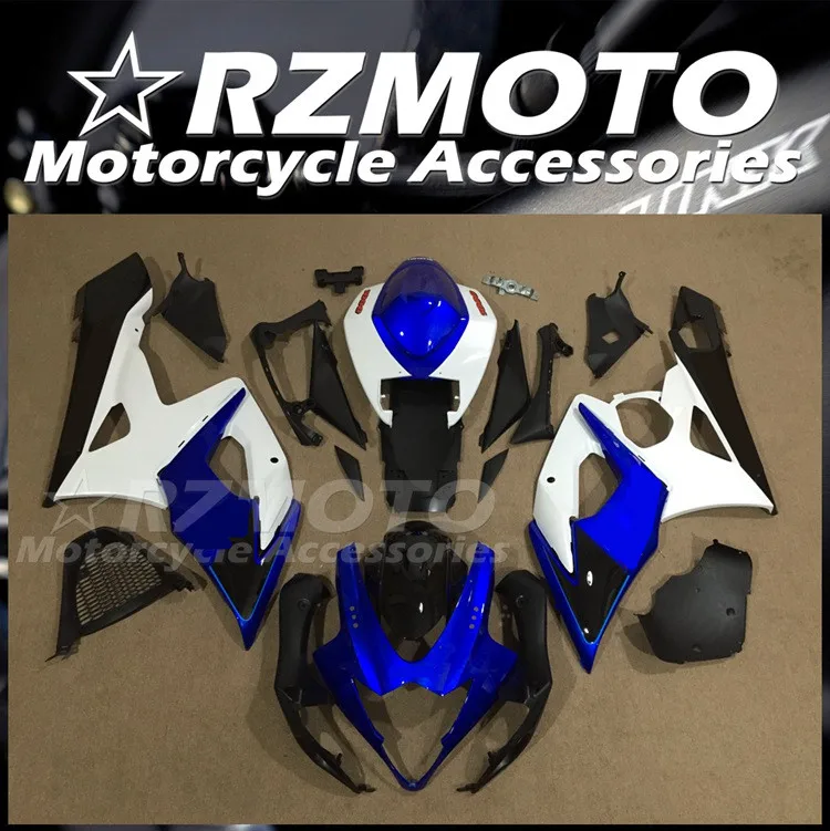 

Injection Mold New ABS Fairings Kit Fit for Suzuki GSX-R 1000 K5 2005 2006 05 06 Bodywork Set Blue White