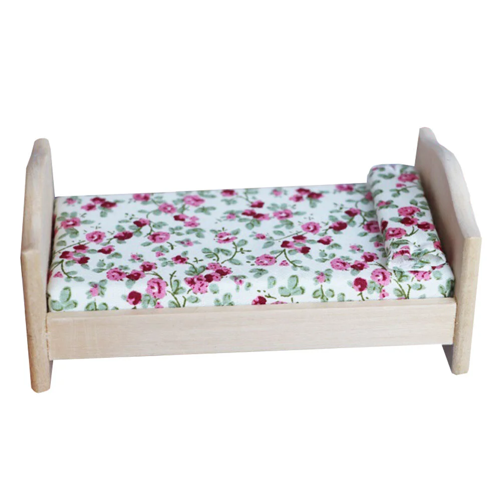 

1 Set Living Room Bed DIY Wood Cloth Bed Accessory Furniture Ornament