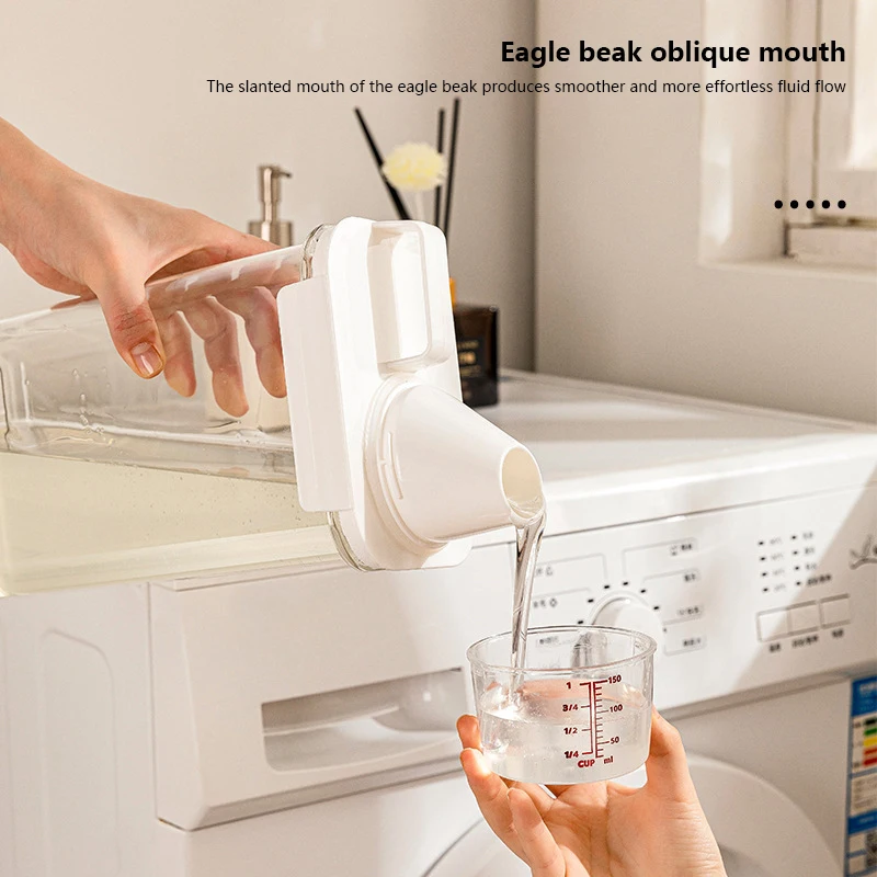 Герметичный ящик для хранения порошка стирального прозрачный контейнер с мерным