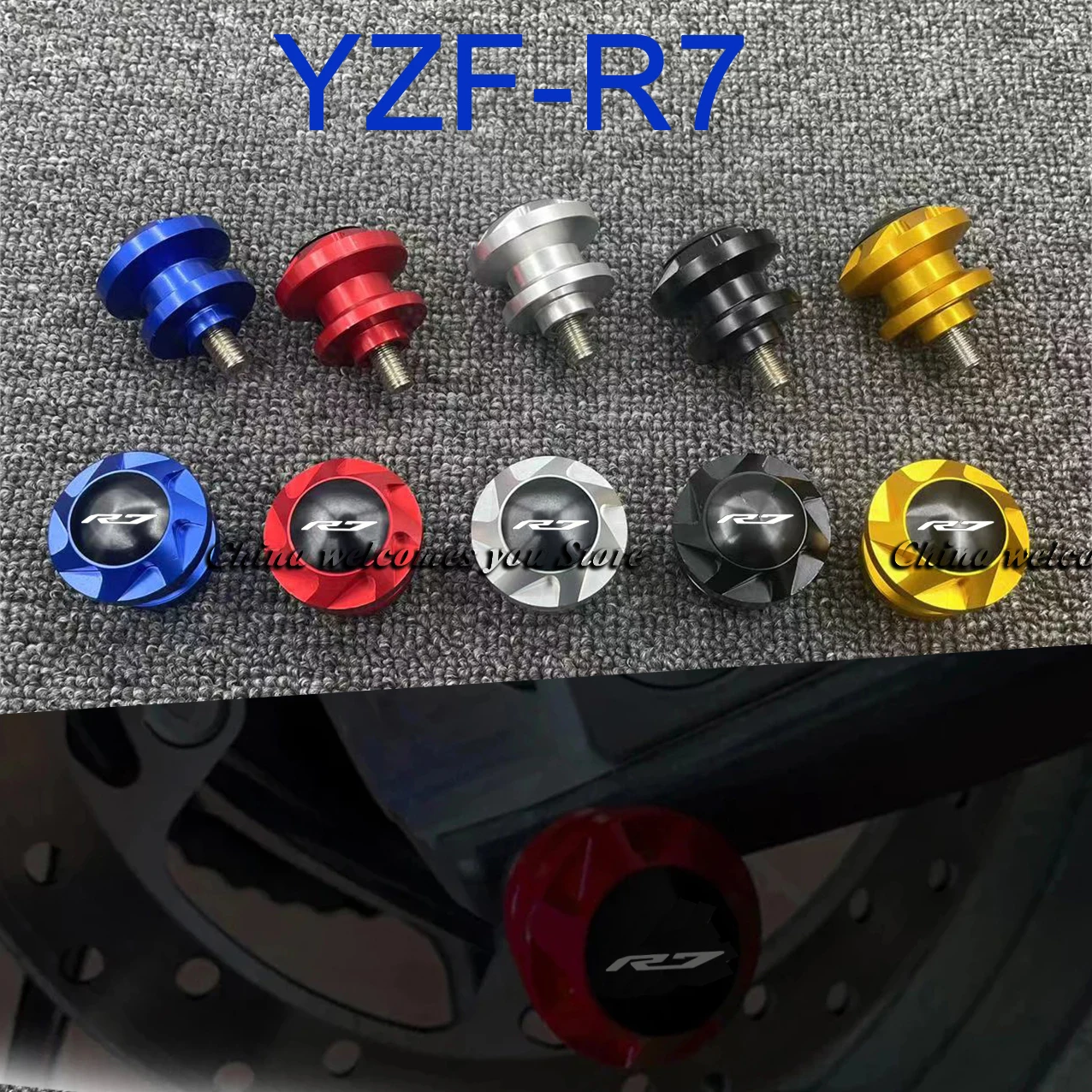 New r7 For YAMAHA YZF-R7 2021-2022 Motorcycle CNC Swingarm Spool Slider Stand Screws