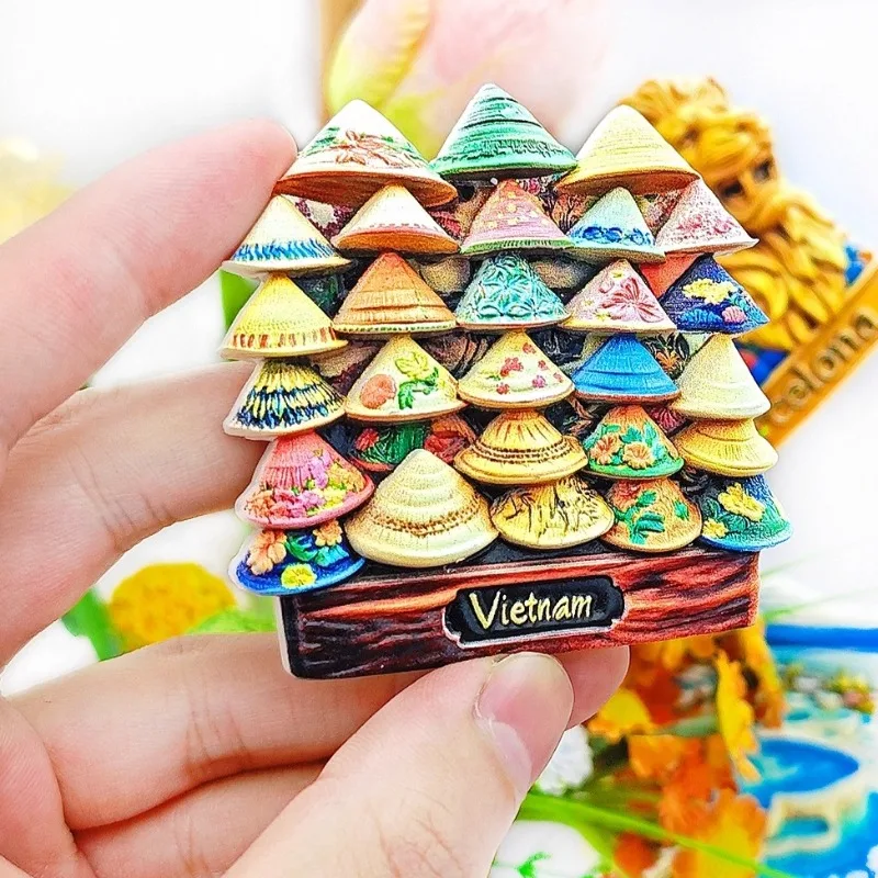 Вьетнамские наклейки на холодильник Dao Phu Quoc, сувениры для путешествий, бамбуковая шляпа, поезд Street molto Viyada Magnets на холодильник, подарки на день рождения, домашний декор (art.: 3920d3f286652) - 3920d3f286652