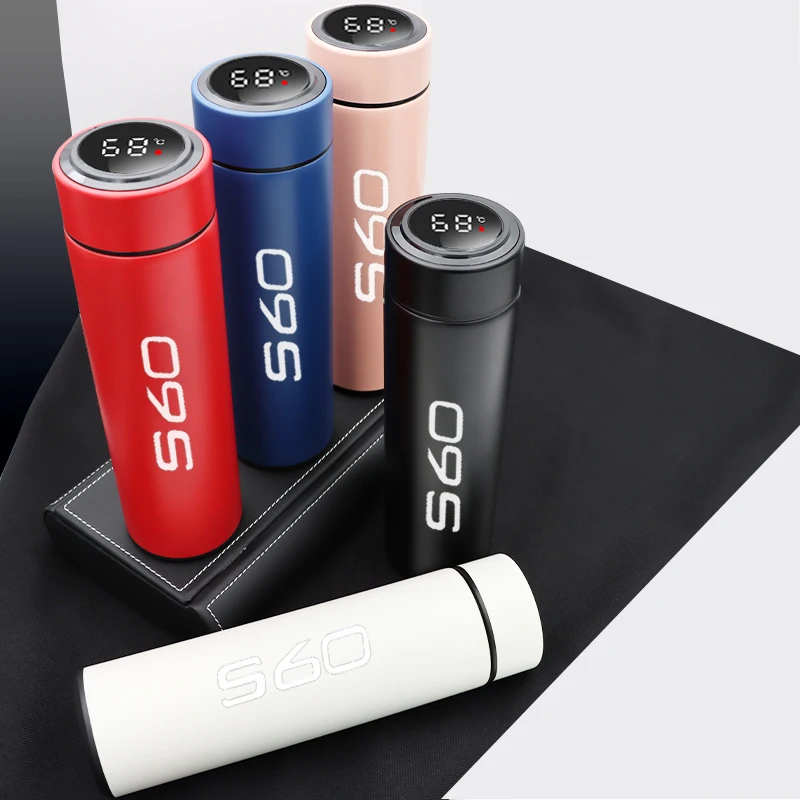

Cup For Volvo S60 Car Intelligent Digital Thermos Water Touch Display Temperature Stainless Steel Creative Coffee Mug Gifts