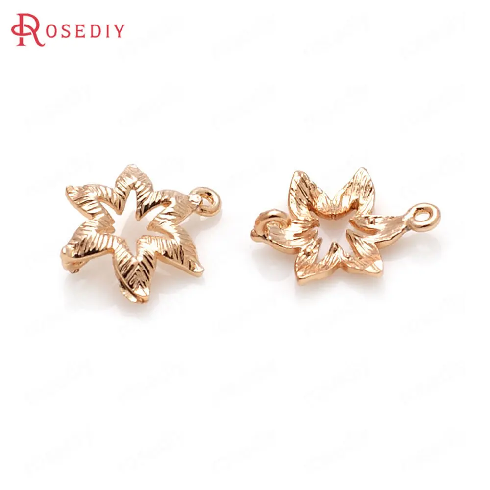 10 шт. латунные подвески в форме цветка 13 х10 мм 15 х14