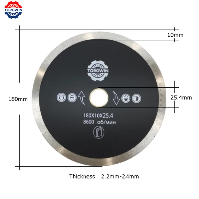 6/22. Диск 180 мм. Диск алм. 23 мм norton clipper classic ceram. 2 мм.