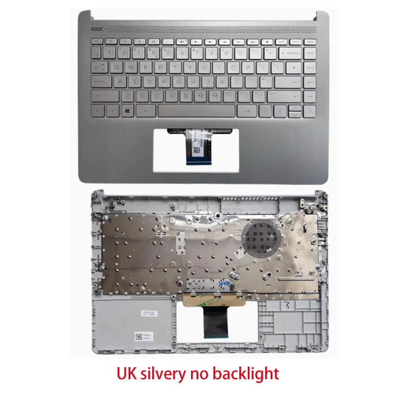 Для HP 14-DQ FQ FR TPN-Q221 Q242 C клавиатура серебристый L88206-001