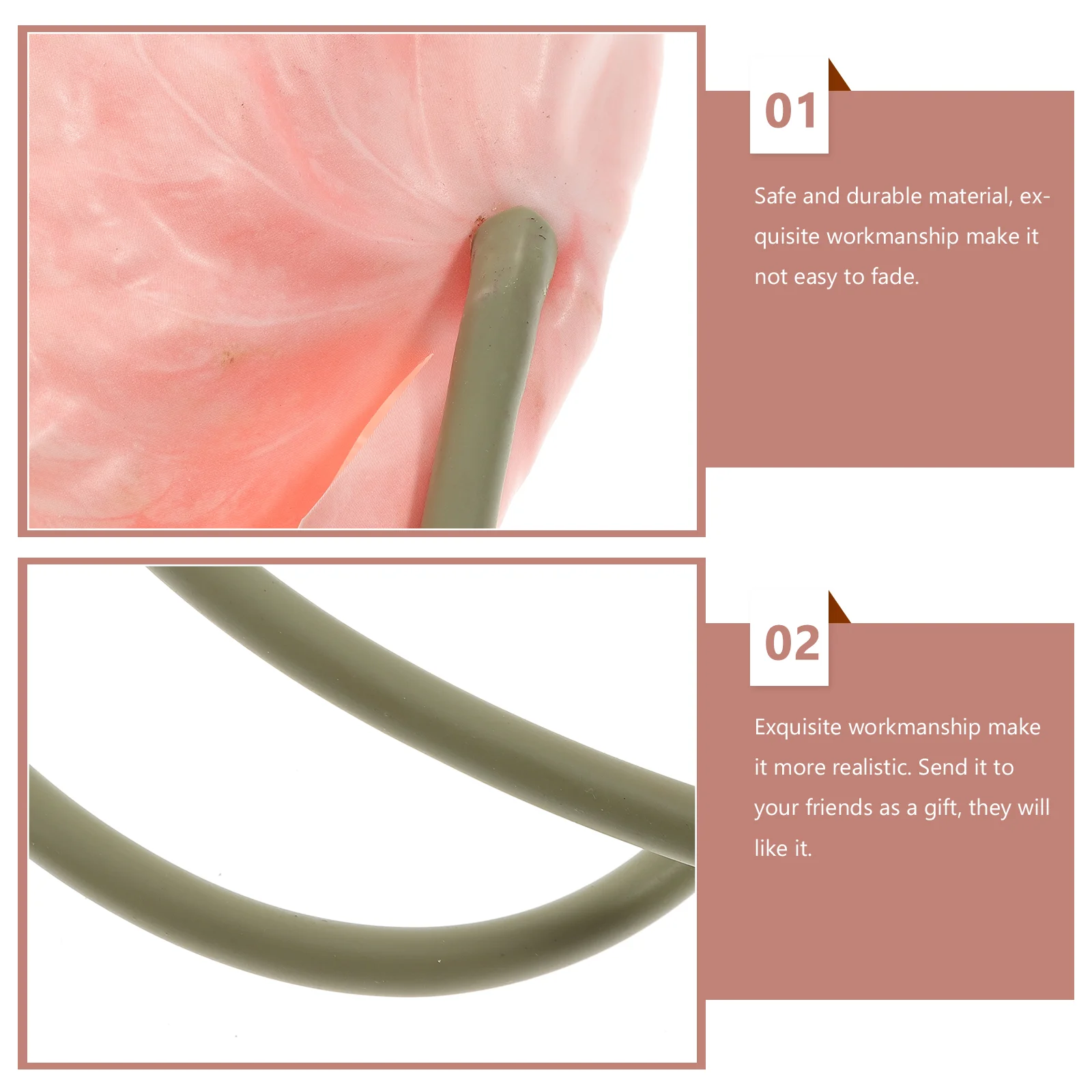 2 шт. имитация антуриум Andraeanum цветы растение искусственное украшение поддельной