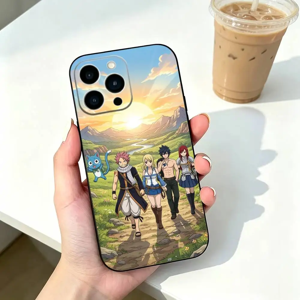 Фото Чехол для телефона Fairy Tail Erza A-Anime для iPhone 17, 16, 15, 14, 13, 12, 11 Plus, Pro Max и других моделей, мягкий черный чехол, подарок №5