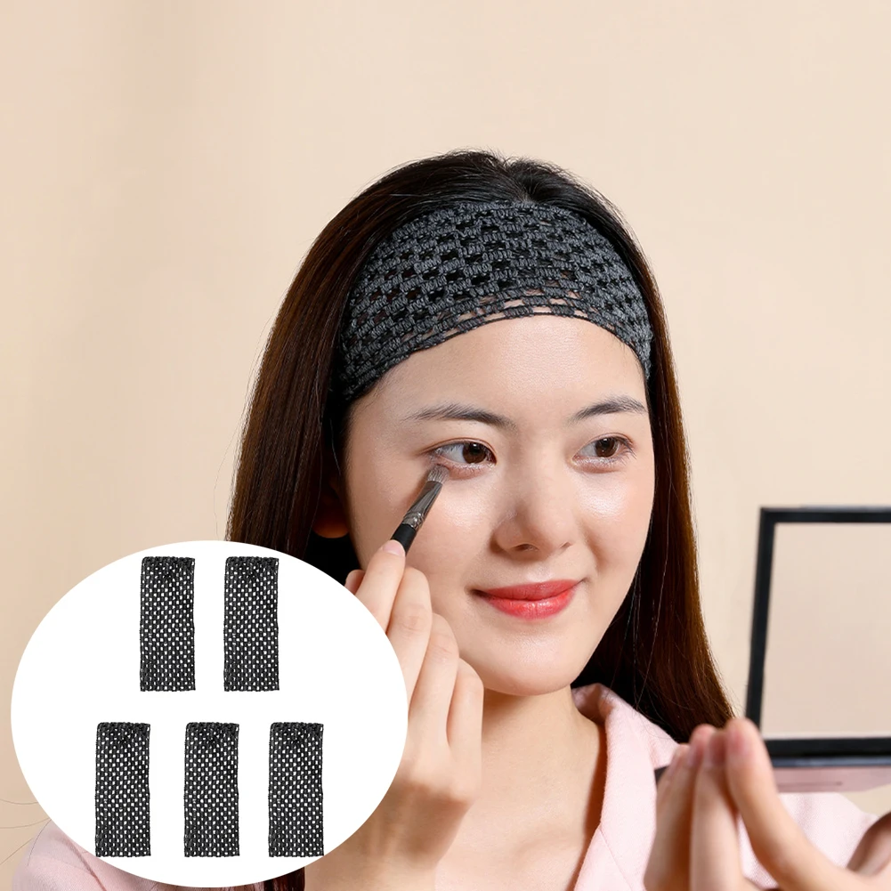 

5pcs Sports Elastic Anti-slip Mesh Simple Headband Cycling Work Out Fitness Yoga Athletic Running Hair Band Men Women Headwear