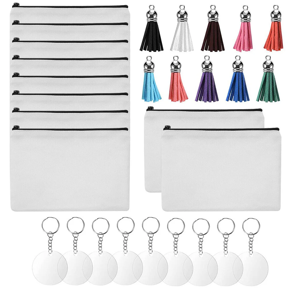 

Storage Box Cosmetics Holding Bag Sublimation Blanks Canvas Transfer Case