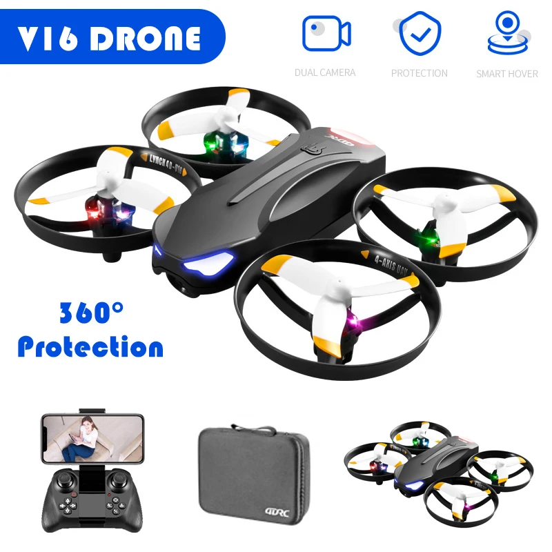 

UAV V16 Mini Drone HD Camera Aerial Photography Aircraft Professional Remote Control Colorful lights Drone Toys Gift Outdoor Toy