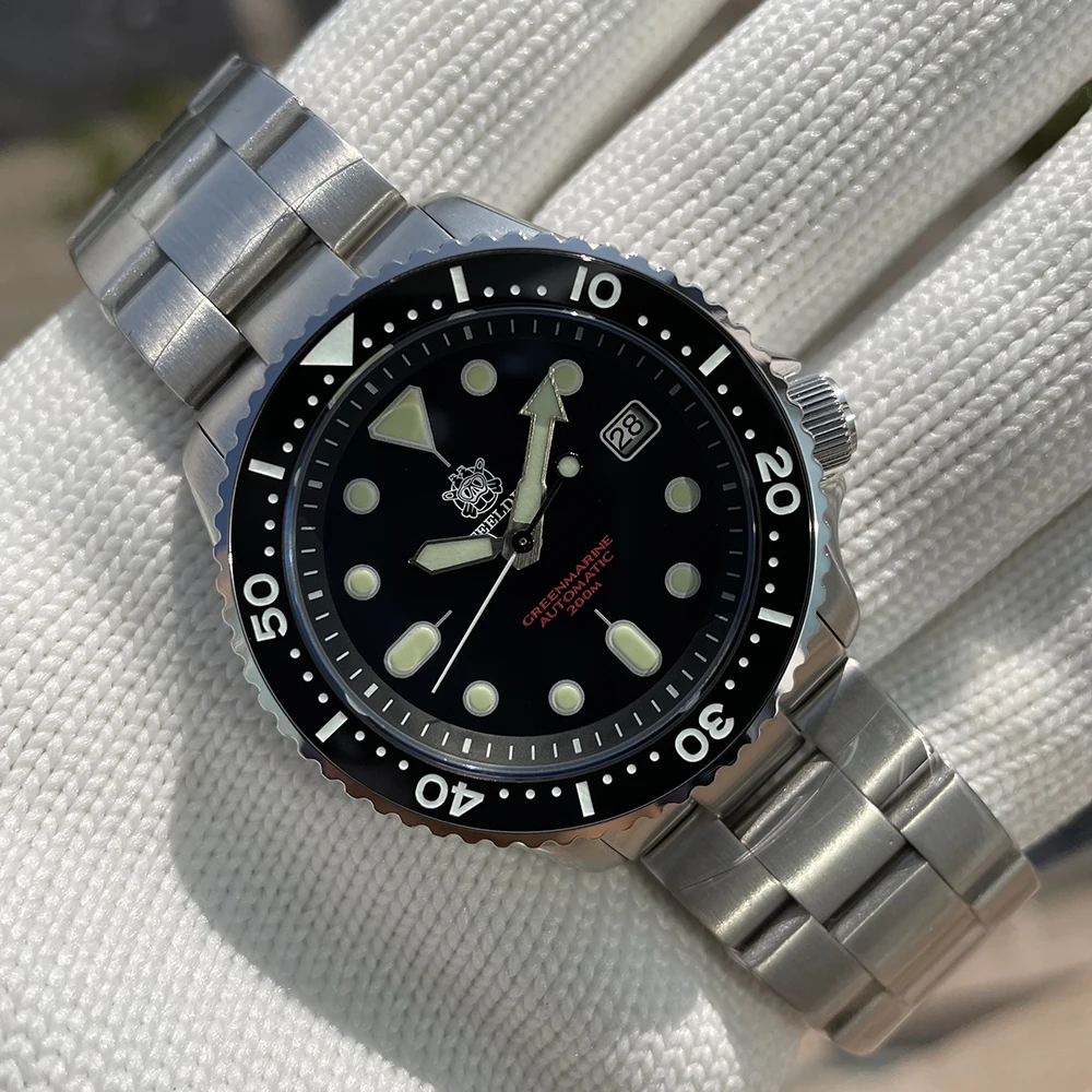 

SD1996 STEELDIVE 316L Case Wristwatches NH35 Automatic Movement Ceramic Bezel 200M Waterproof Classic Dive Men Mechanical Watch