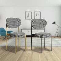 cafe soft kitchen office nordic chair leisure dining room chairs metal bar with backrest chaise de bar furniture for home