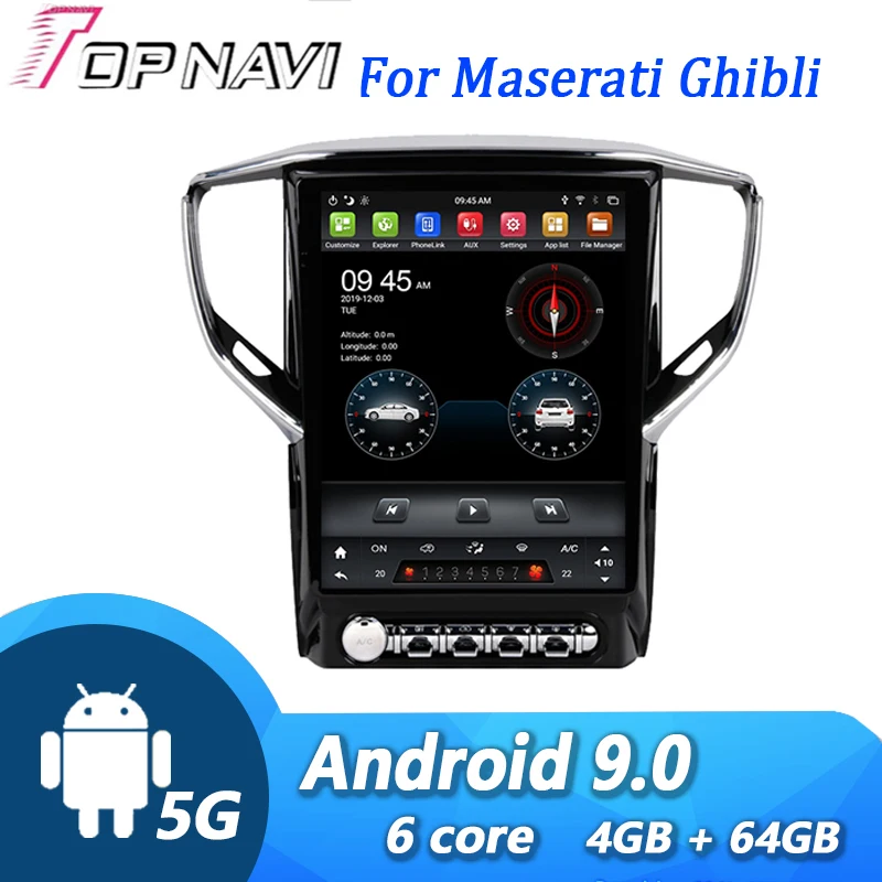 

Topnavi Vertical Screen Tesla Style Android 9.0 Car Radio For Maserati Ghibli Car Dvd Multimedia Player Auto GPS Navigation DSP