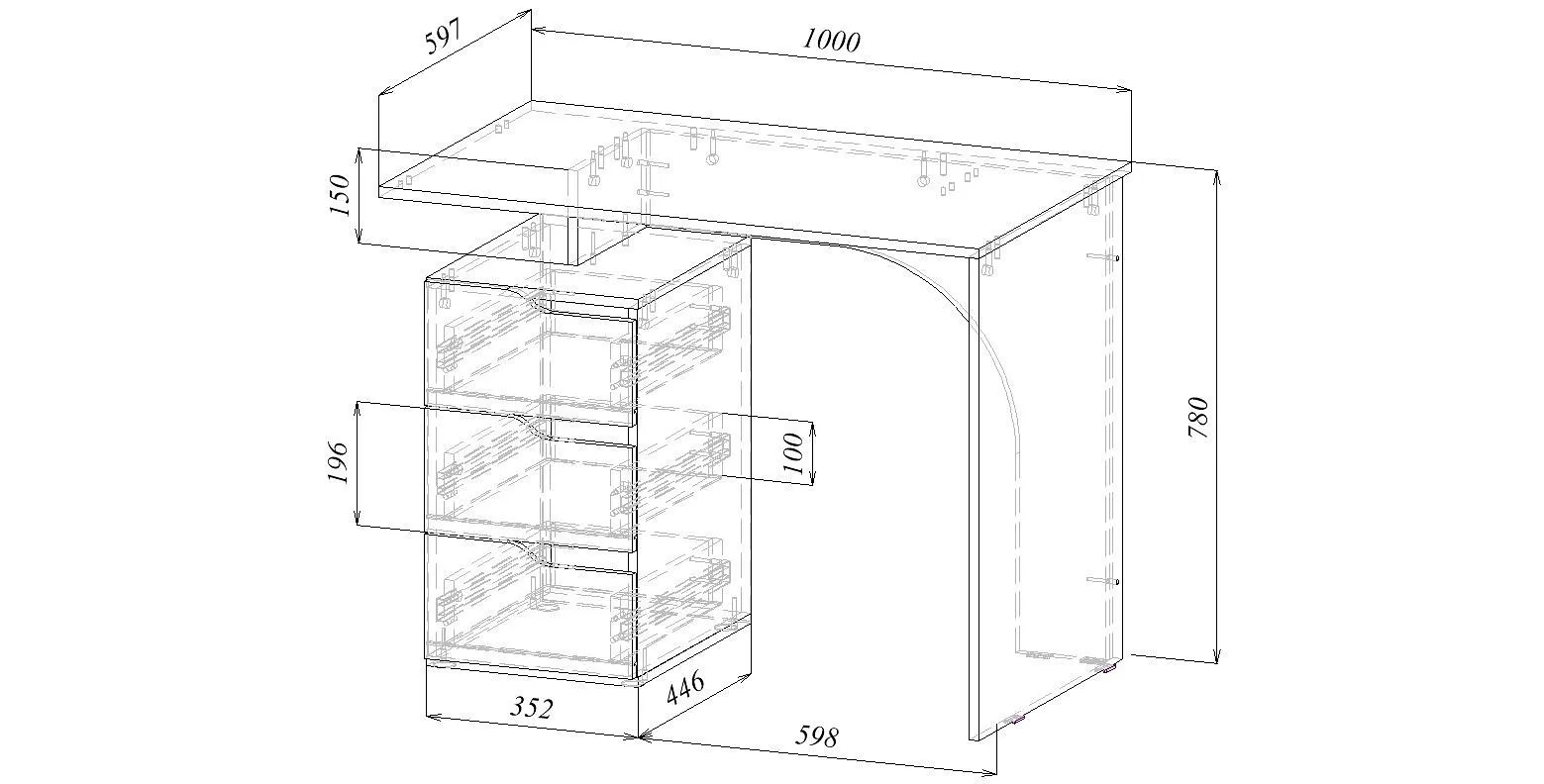 Table desk Matt master нейт-1 office table cabinet furniture computer |