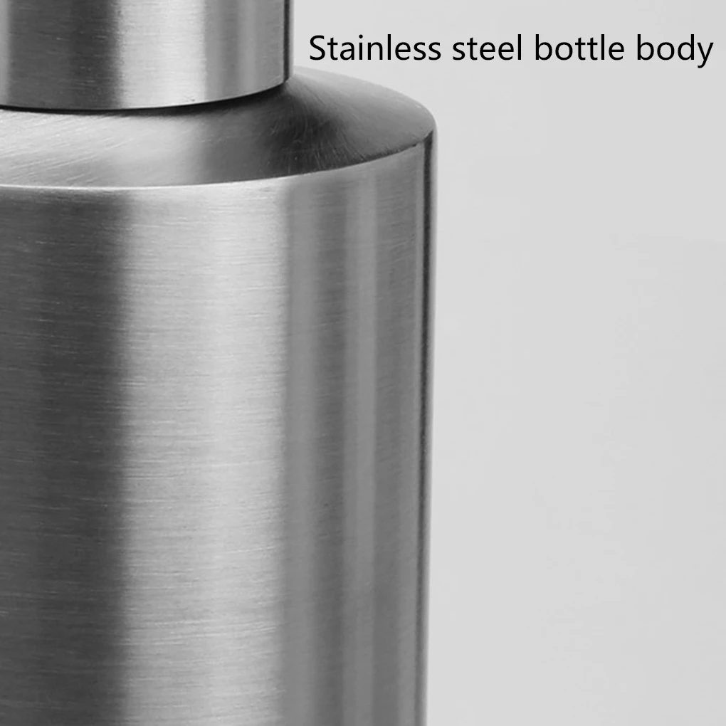 

Stainless Steel Countertop Sink Soap Dispenser High Quality Bathroom Hand Dish Lotion Bottle Container Light Weight Portable