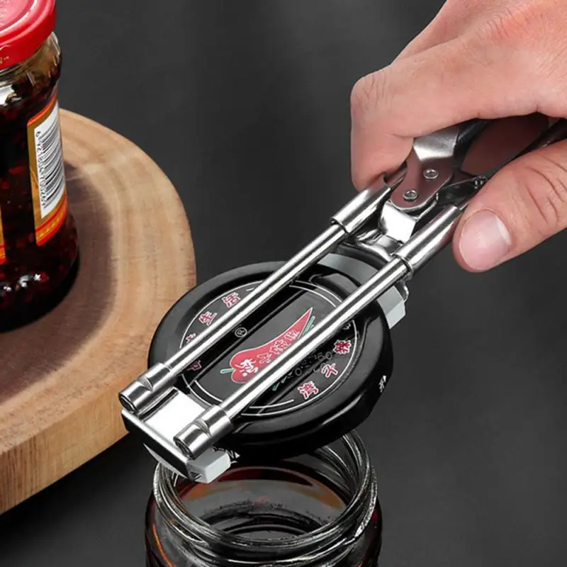 

Многофункциональный регулируемый консервный нож, открывалка для пивных бутылок, прочный ручной консервный нож из нержавеющей стали, захва...