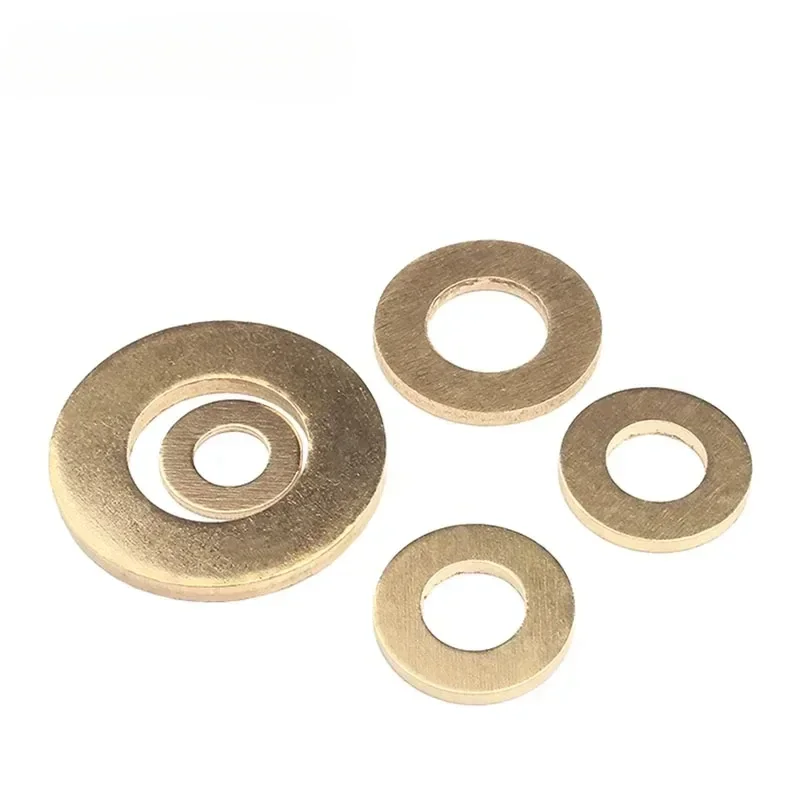Solid Brass Flat Washer M2 M2.5 M3 M4 M5 M6 M8 M10 M12 M14 M16 Copper Plain Gasket Shim Pad Ring Spacer Circular Meson