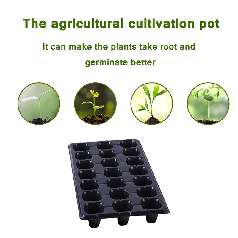 

21-grid Nursery Tray Succulent Vegetable Planting Nursery Tray Plastic Breathable Planting Suffocating Constant Protection Cover