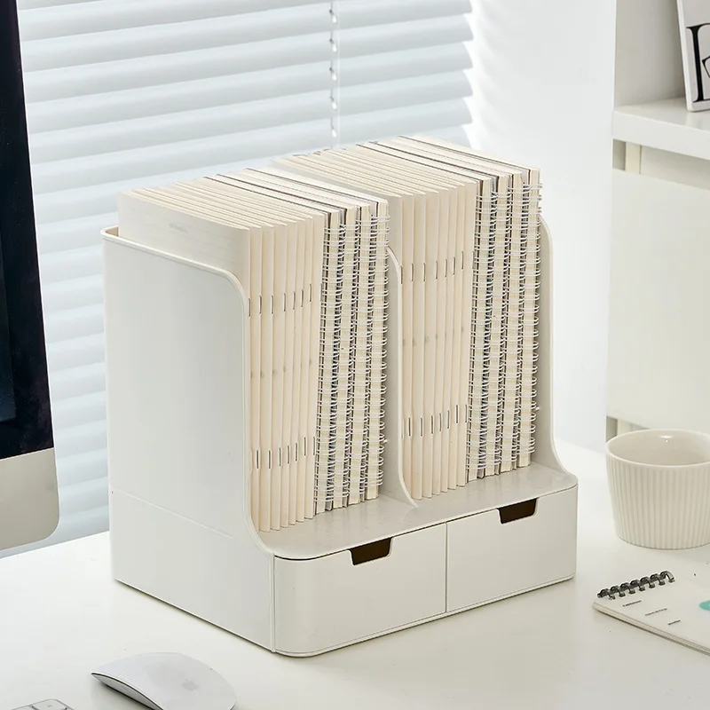 

Multifunctional Desktop Storage Box Large Capacity Holder with Bookshelf Stationary Box Students Desk Stationery Storage Pen