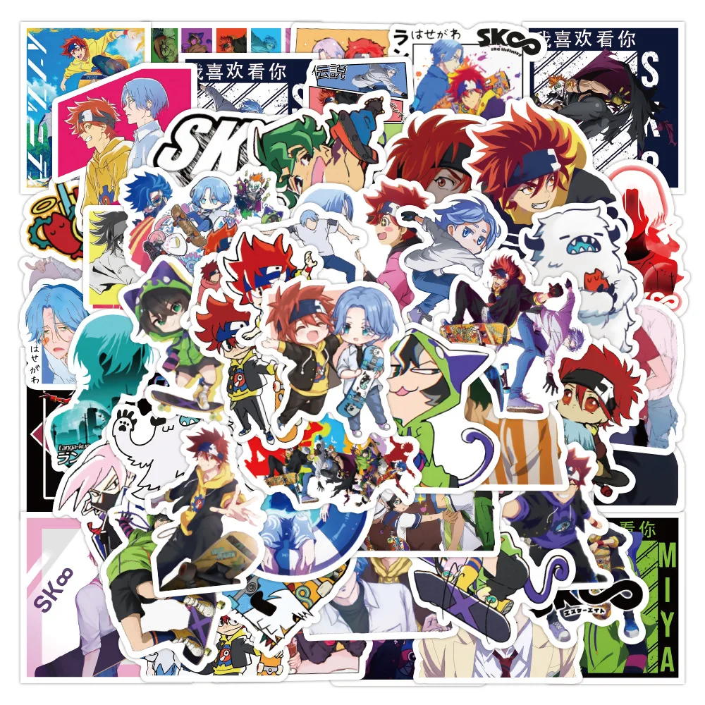 

10/30/50PCS SK8 the Infinity Anime Cartoon Stickers DIY Bike Skateboard Fridge Laptop Luggage Cool Graffiti Sticker Toys Decal