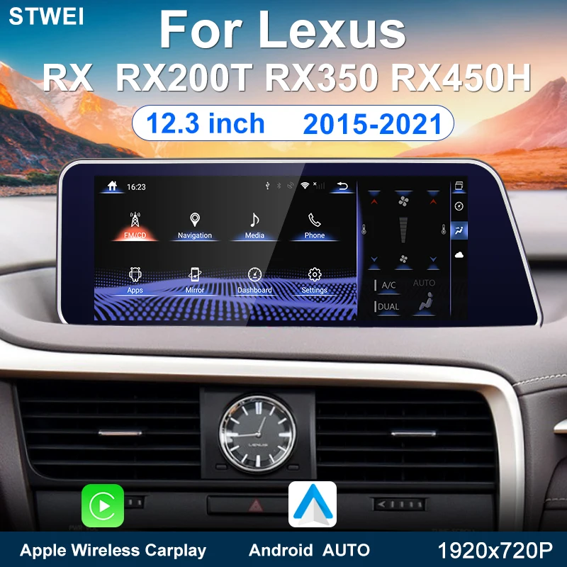 Для Lexus RX RX200 RX270 RX300 RX350 RX400H RX450H 2021-2021 Qualcomm 6125 Автомобильный радиоприемник