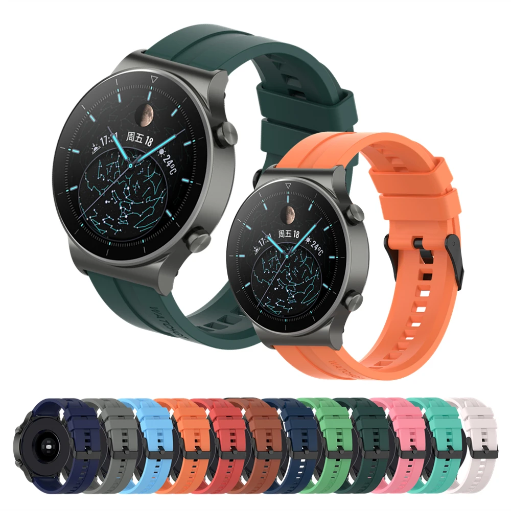 

Smart Watch Band For Huawei Watch GT 2 Pro GT2 46/42mm GT 2e Silicone Straps For Honor Watch GS Pro / Magic 2 Bracelet Wristband