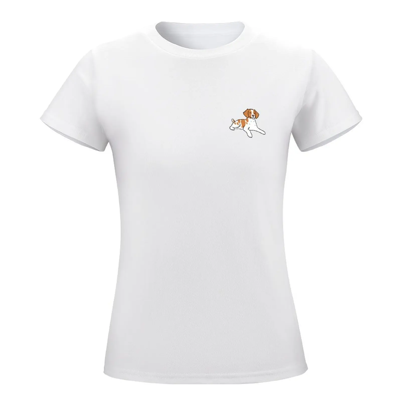 Футболка с изображением Бретани собаки летняя одежда женская футболка платье