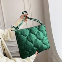 spring fashion womens shoulder bag high quality down fabric padded tote bag 2021 luxury designer selling female handbags bolso
