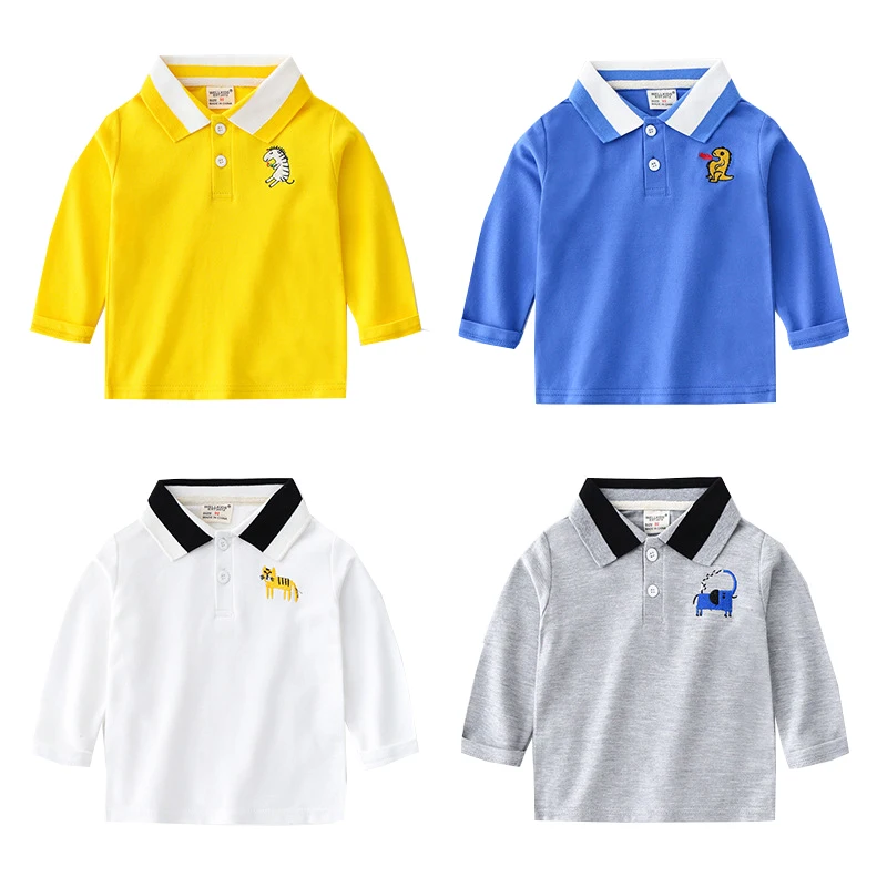 

Children Polo Shirts Cotton Quality Fabric Summer Boys Tshirts Toddler Tee Spring Fall Clothes For Kids