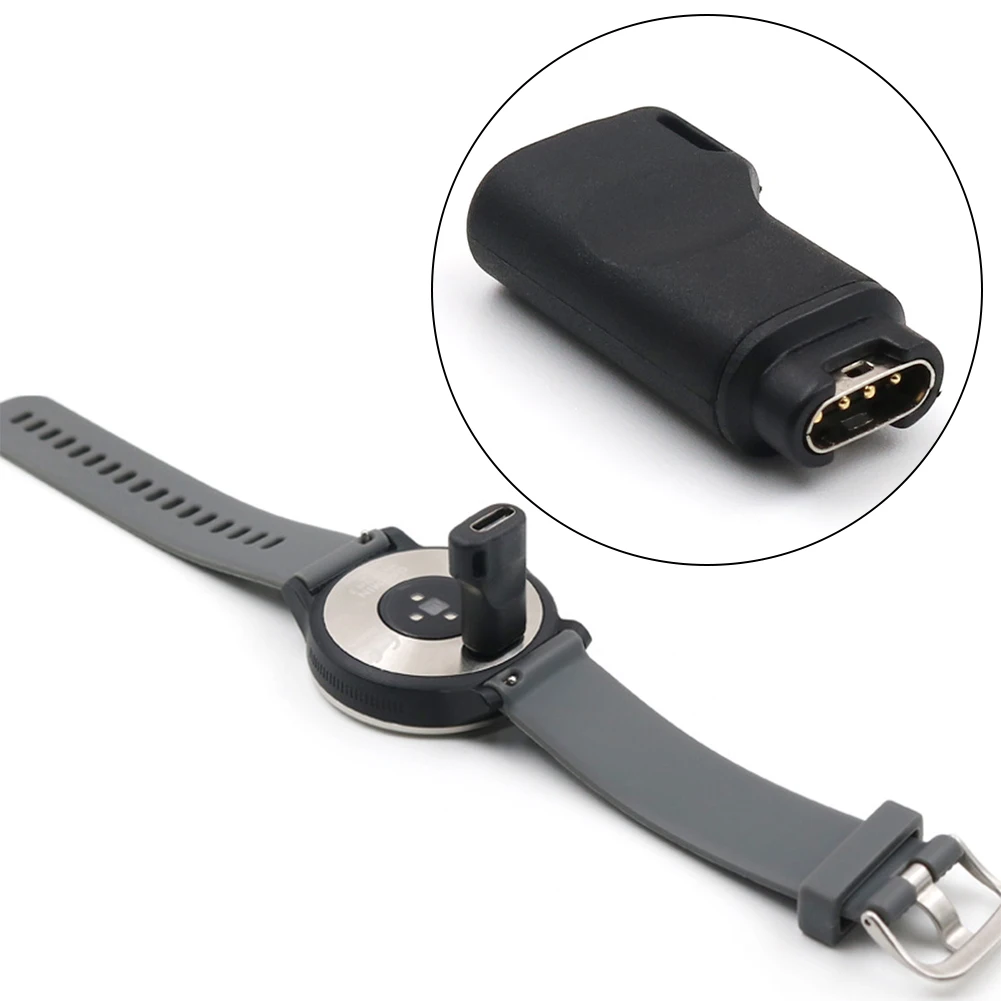 

Black 5V 1A USB Type C Female To 4 Pin Sports Watch Adapter Charging Converter PVC Watch Charger Fit For Garmin Accessories
