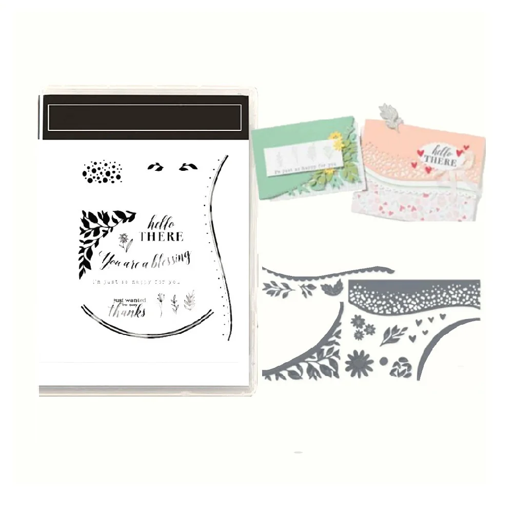 

2023 New Arrival Thanks Flower for You Clear Stamps or Metal Cutting Dies For Diy Craft Making Card Scrapbooking Decoration