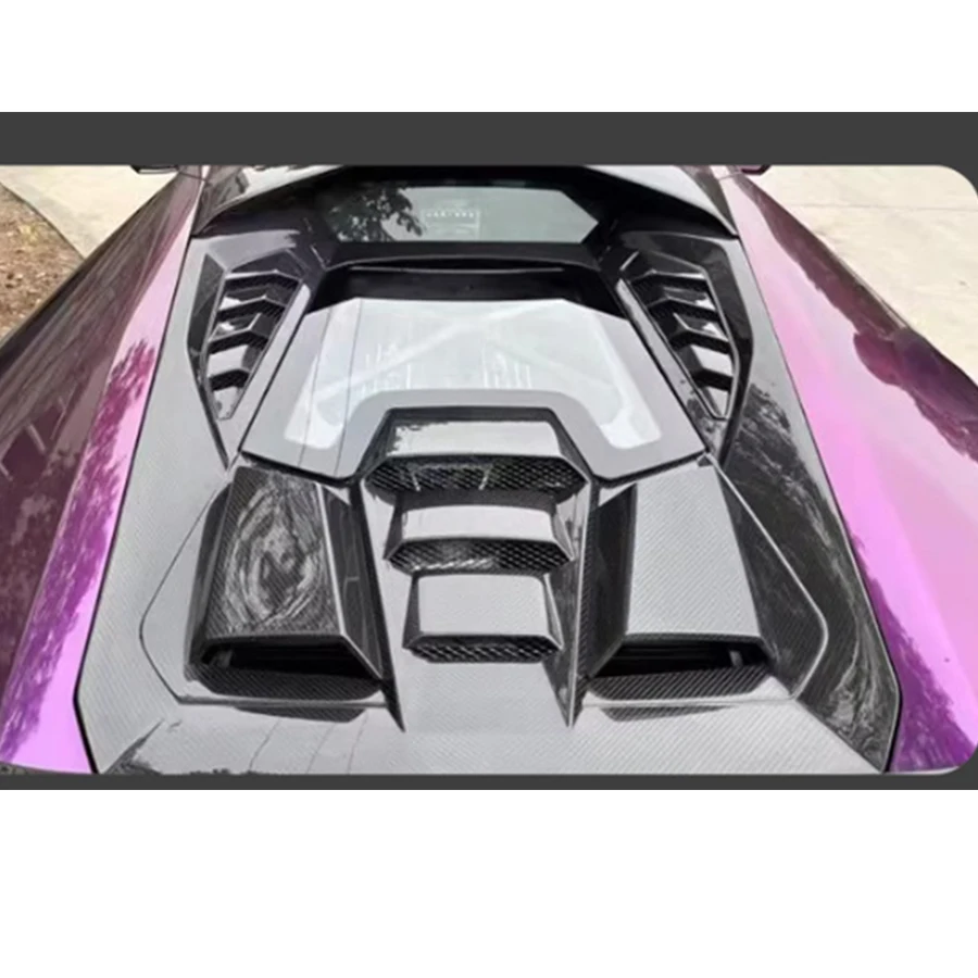 Фото Для Lamborghini Huracan LP580 LP610 580: карбоновый воздухозаборник на крышу, крышка двигателя, обшивка салона, автомобильные аксессуары №1